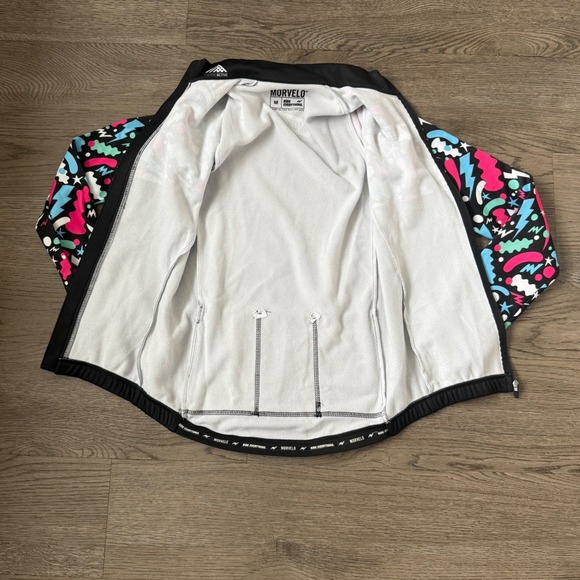 Morvelo Cheech Thermoactive Fleece‎ Lined Long Sleeve Cycling Jersey Full Zip M - Picture 9 of 12